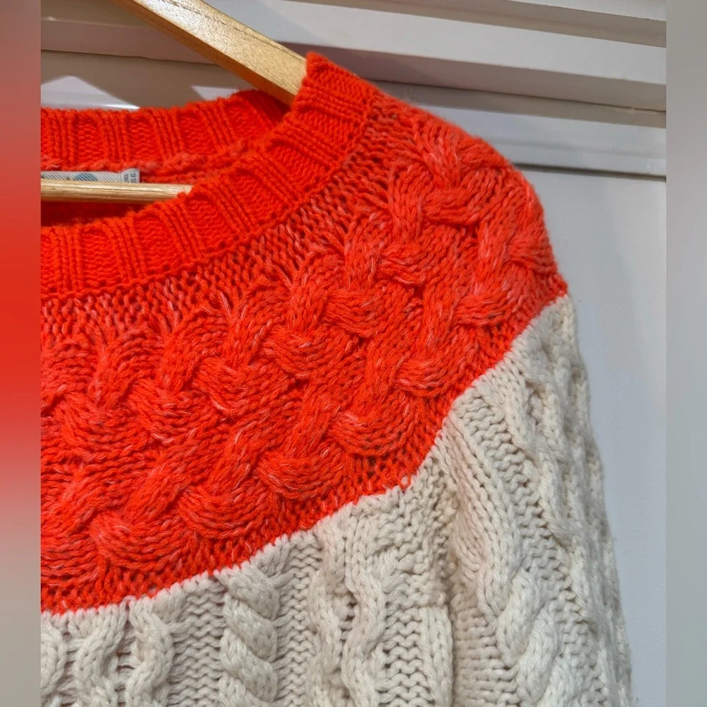 Boden Cable Knit Tunic Fisherman Sweater